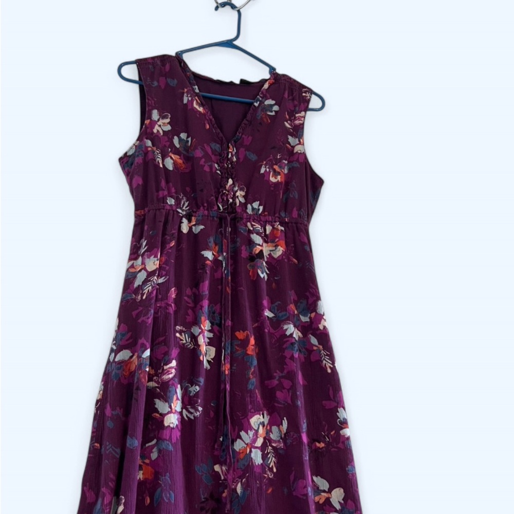 Floral Sleeveless Dress in Purple